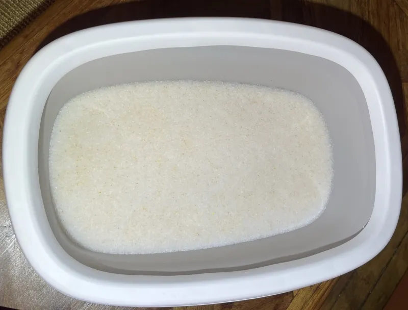 Liti&egrave;re en gel de silice propre et s&egrave;che