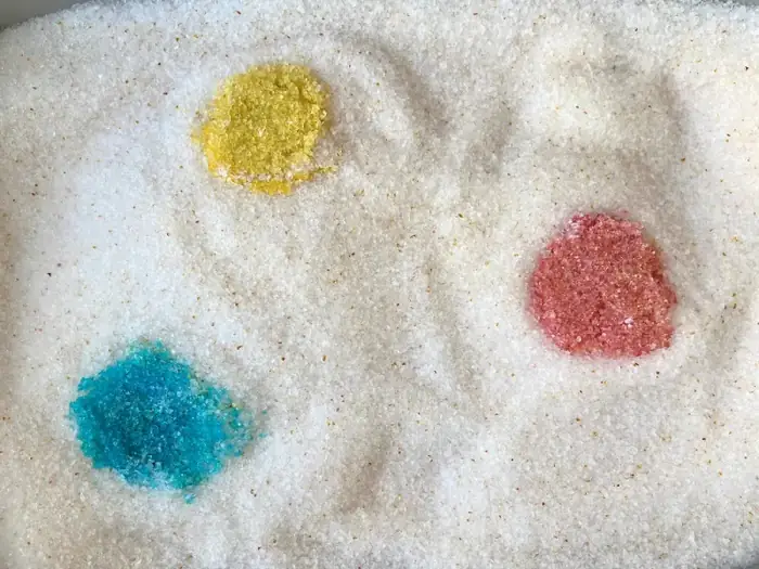 Cristaux avec indicateurs de couleur pH